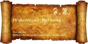 Hrabovszki Melinda névjegykártya