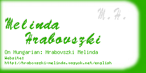 melinda hrabovszki business card